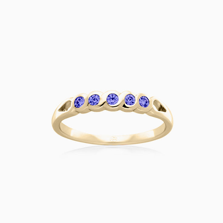 Tanzanite Twisted Diamond ring