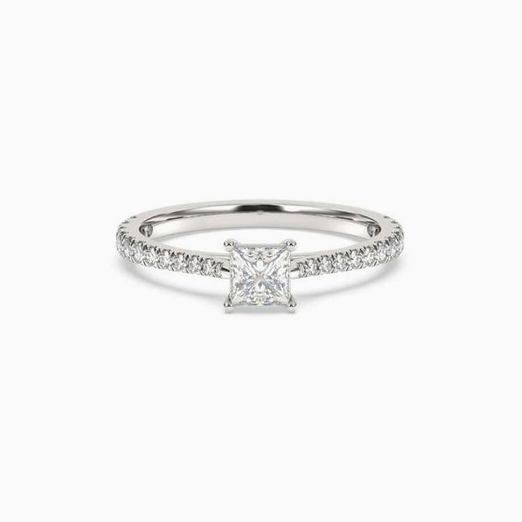 70 points princess cut diamond engagement ring