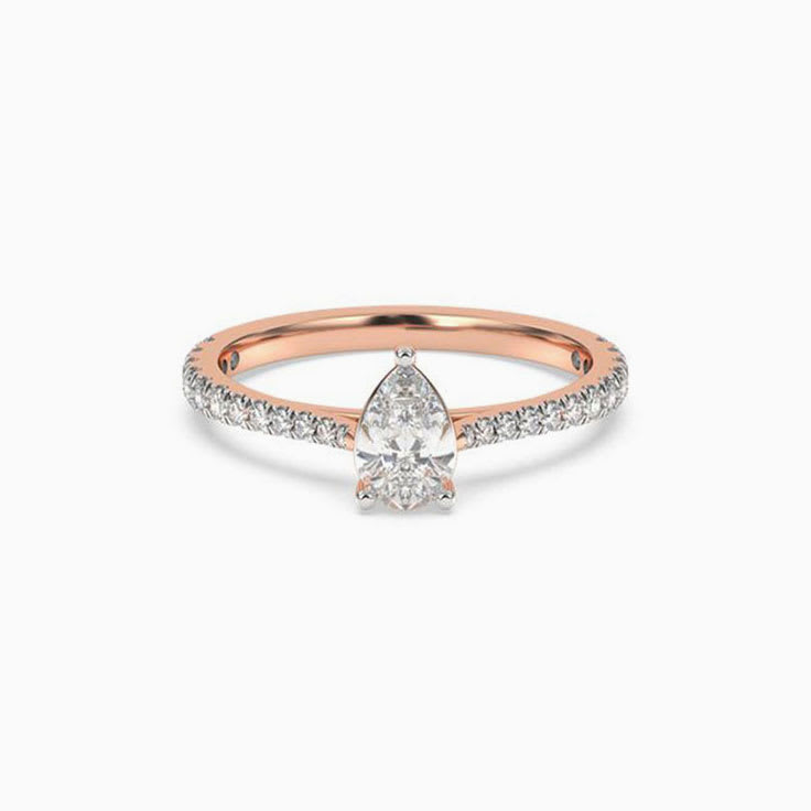 80 points pear engagement ring