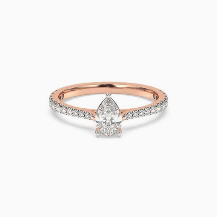 80 points pear engagement ring