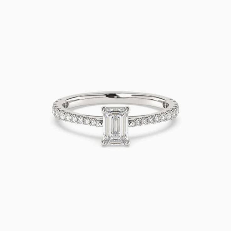 1 carat emerald cut engagement ring
