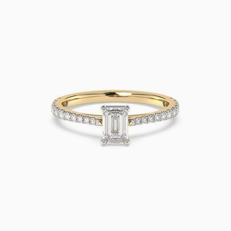 1 carat emerald cut engagement ring