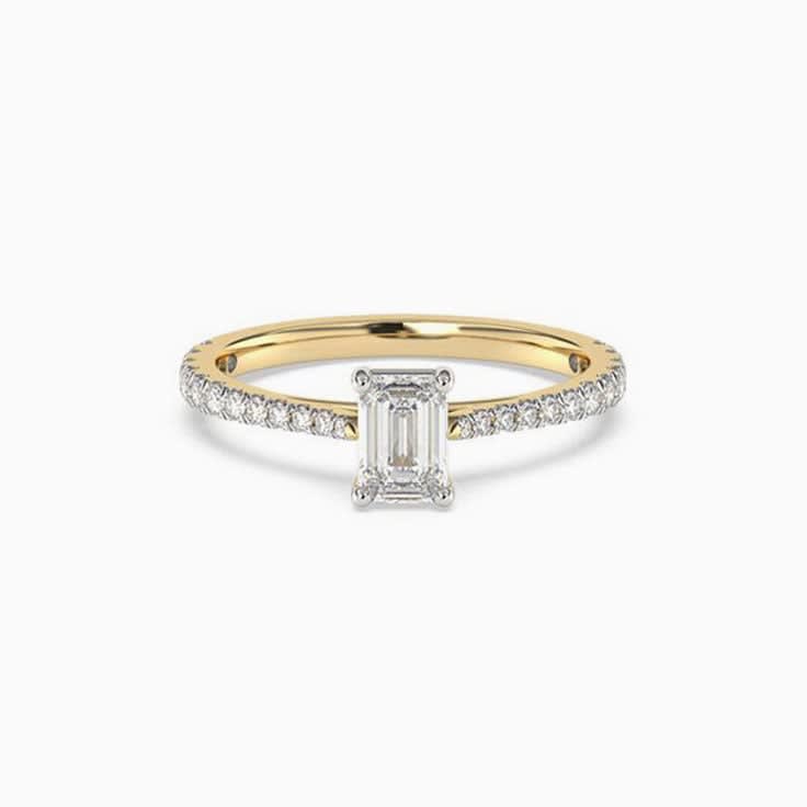 1 carat emerald cut engagement ring