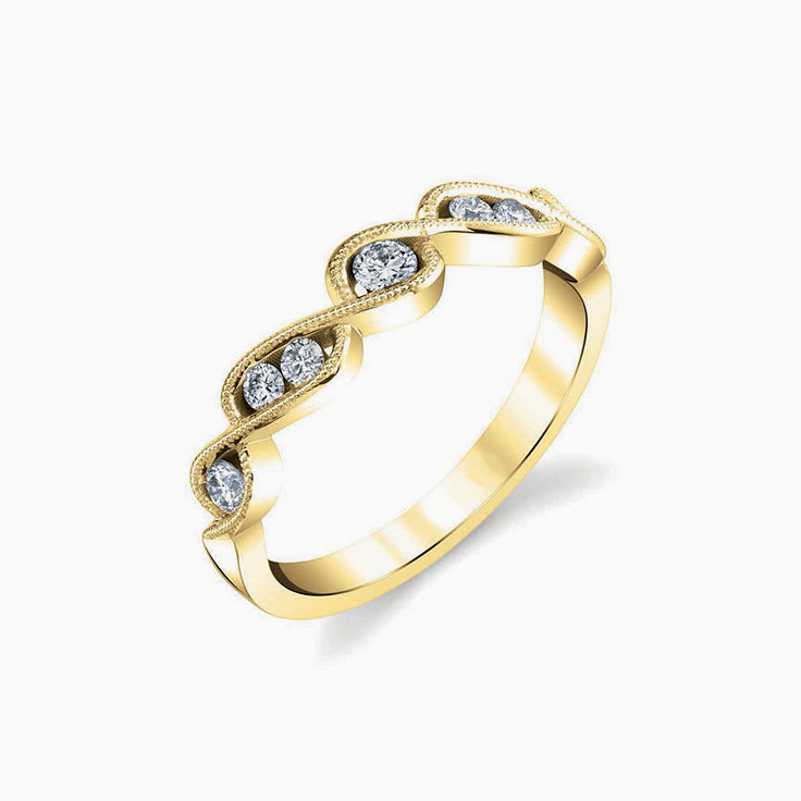 Unique Spiral Wedding Band