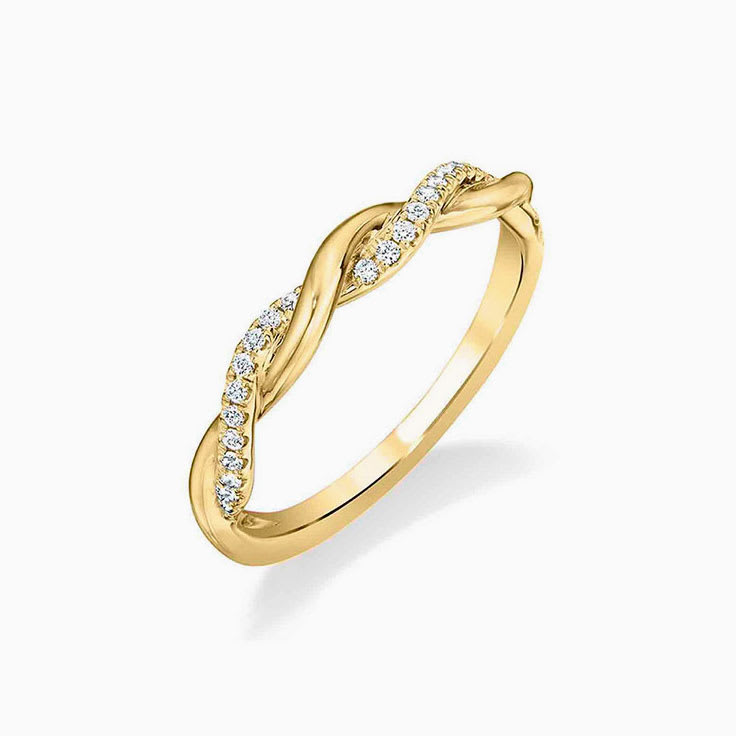 Womens diamond spiral ring