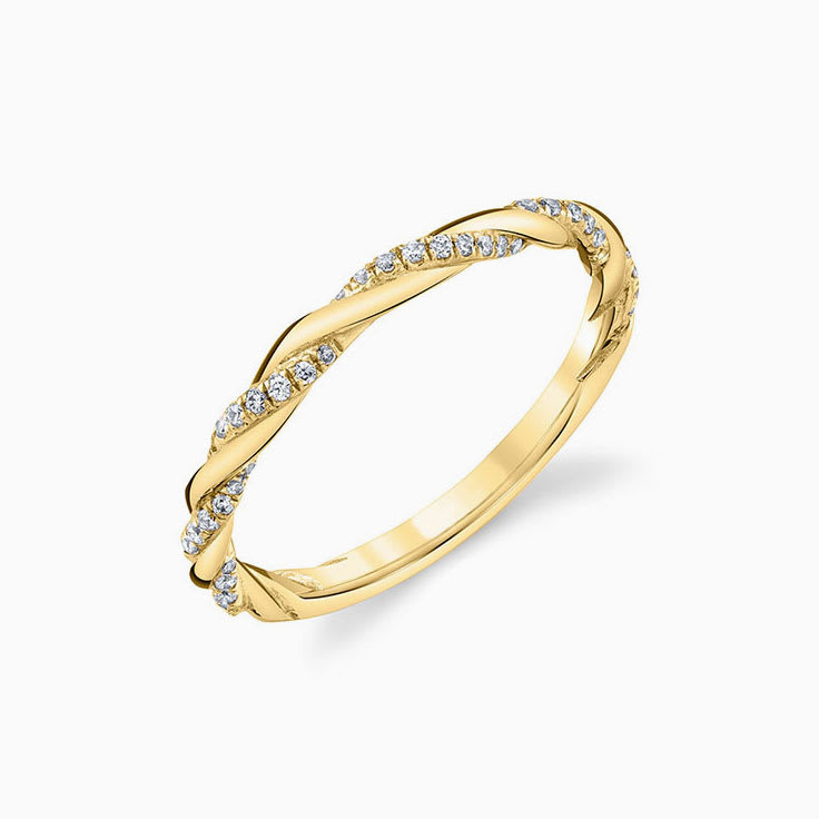 Diamond Spiral Wedding Ring