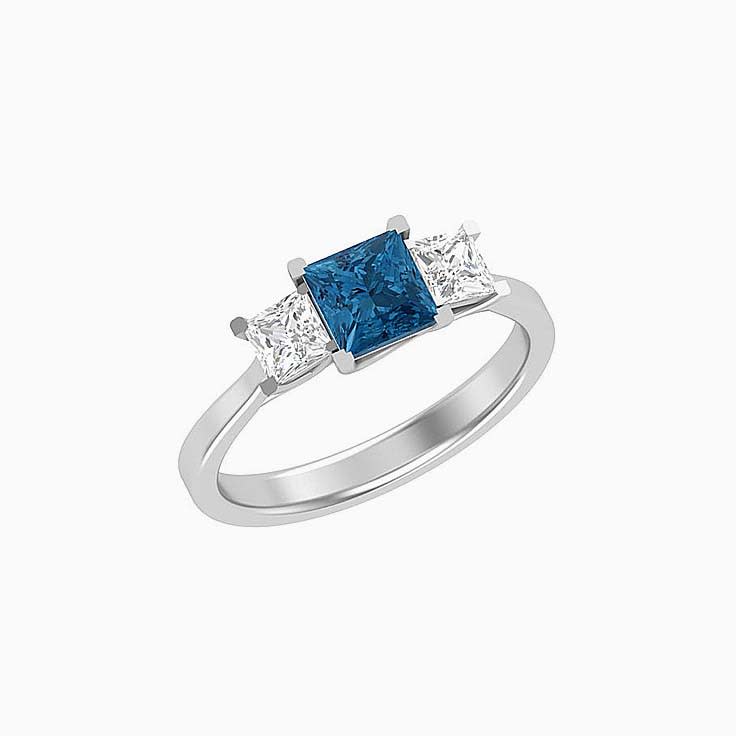London blue topaz trilogy ring