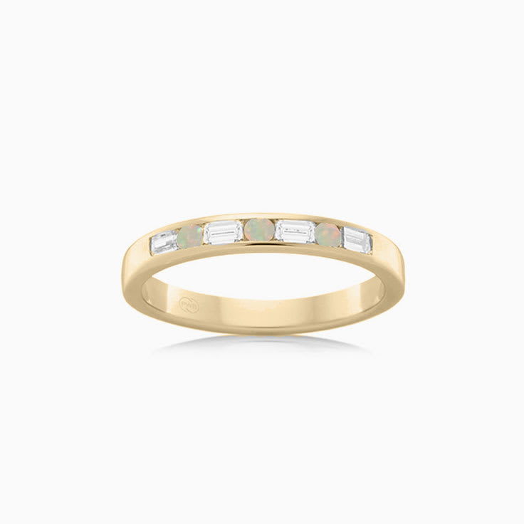 Opal Baguette and round ring FR3478