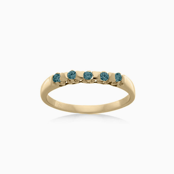 Teal Montana Sapphire drop set ladies ring