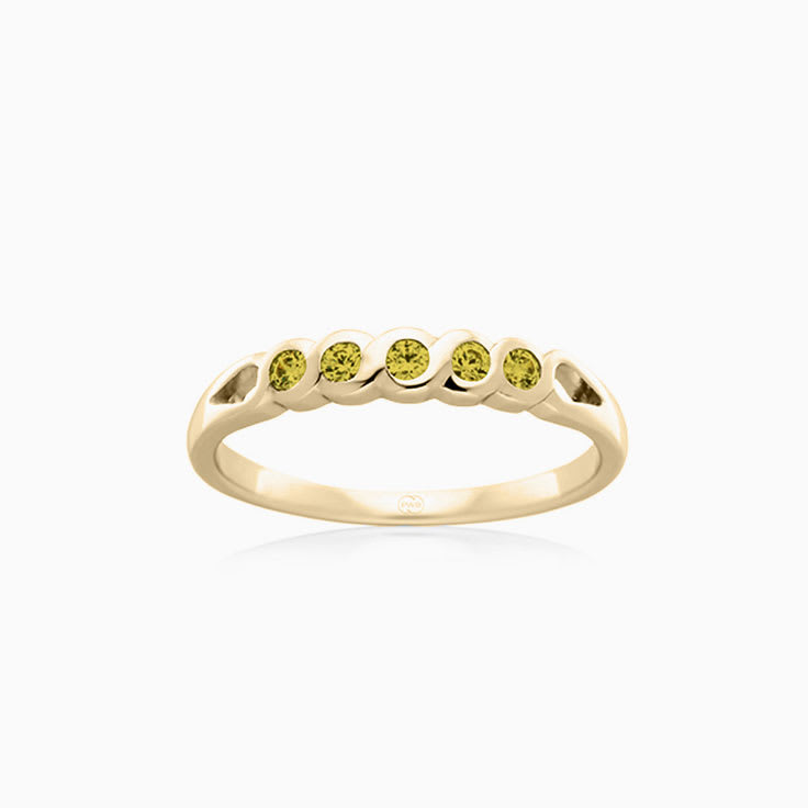 Yellow Sapphire Twisted Diamond ring