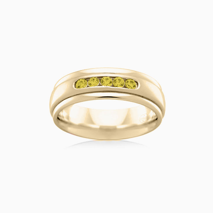 Yellow Sapphire womens wedding ring