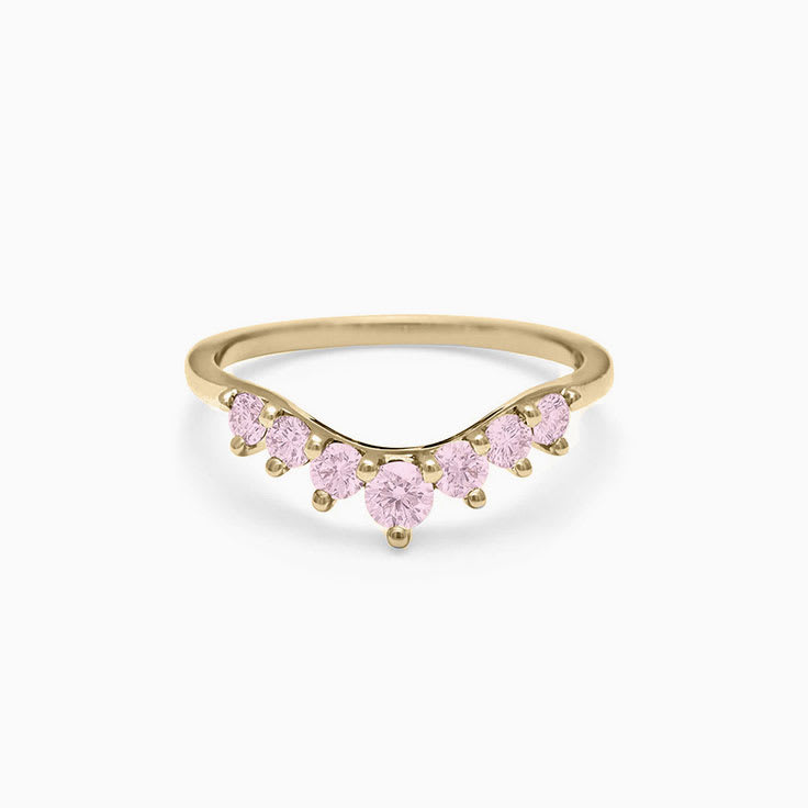 Rose Quartz Tiara wedding band