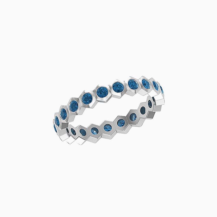 London blue topaz Eternity Ring