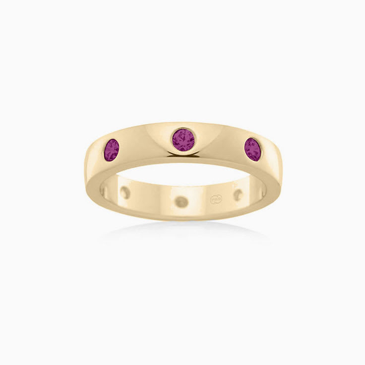 Rhodolite Garnet Drop set ladies ring