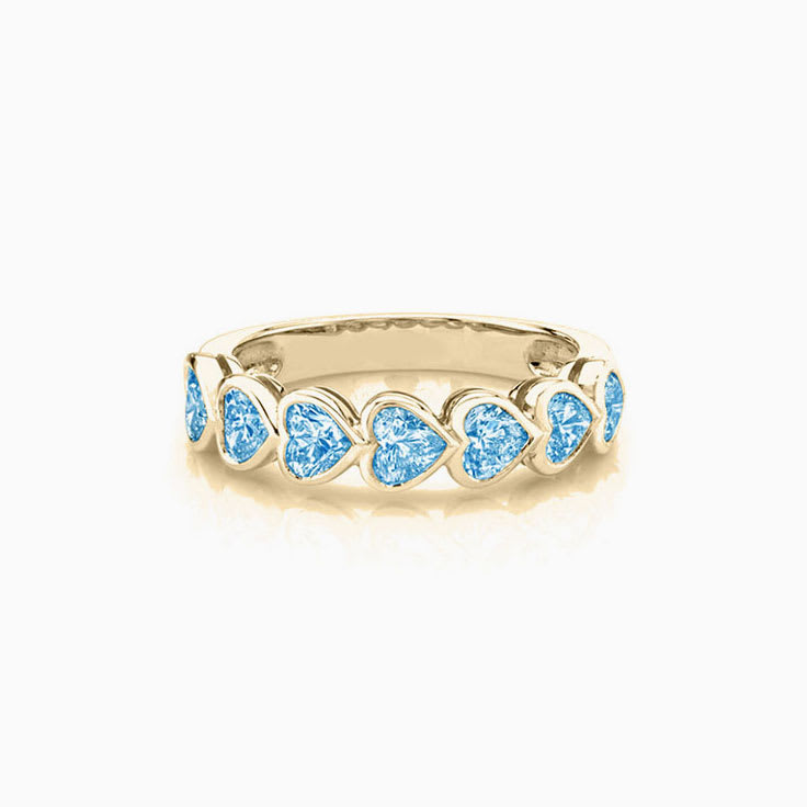 Sky Blue Topaz Heart diamond band