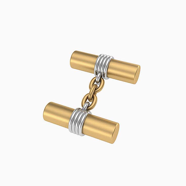 Gold Bar cufflinks in 18ct