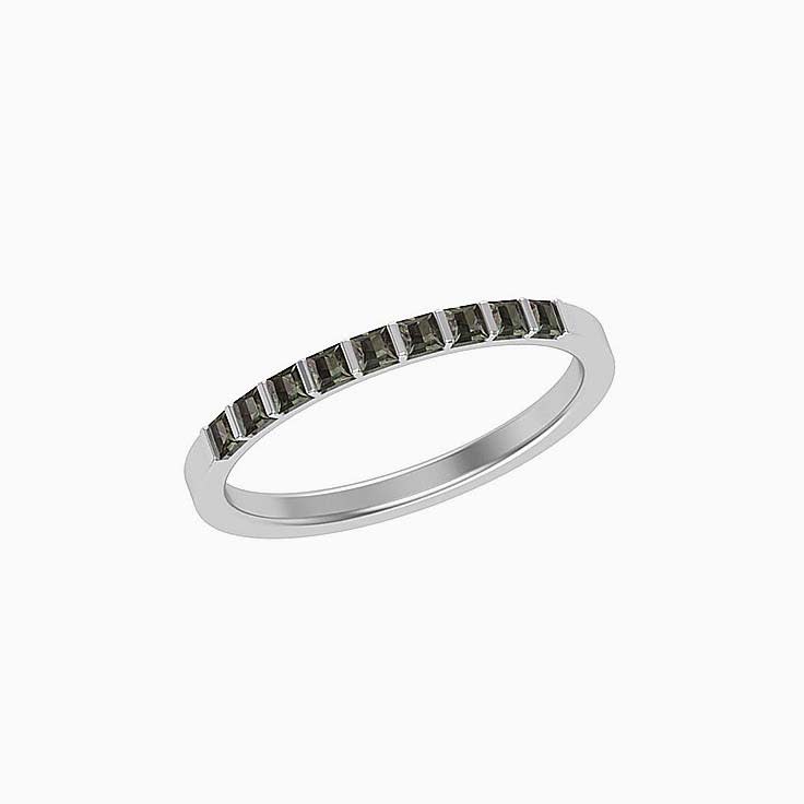 Princess Cut Alexandrite Band