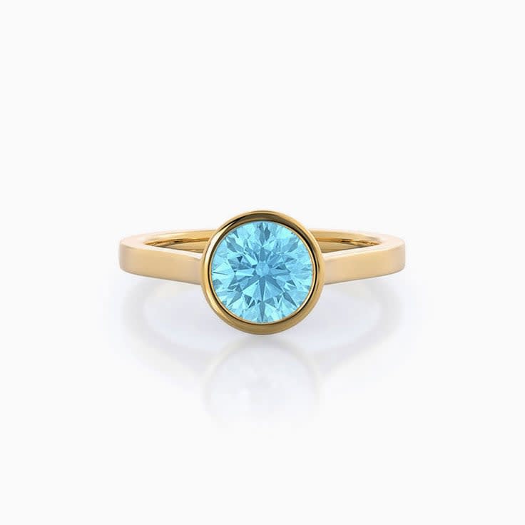Sky Blue Topaz Solitaire Ring