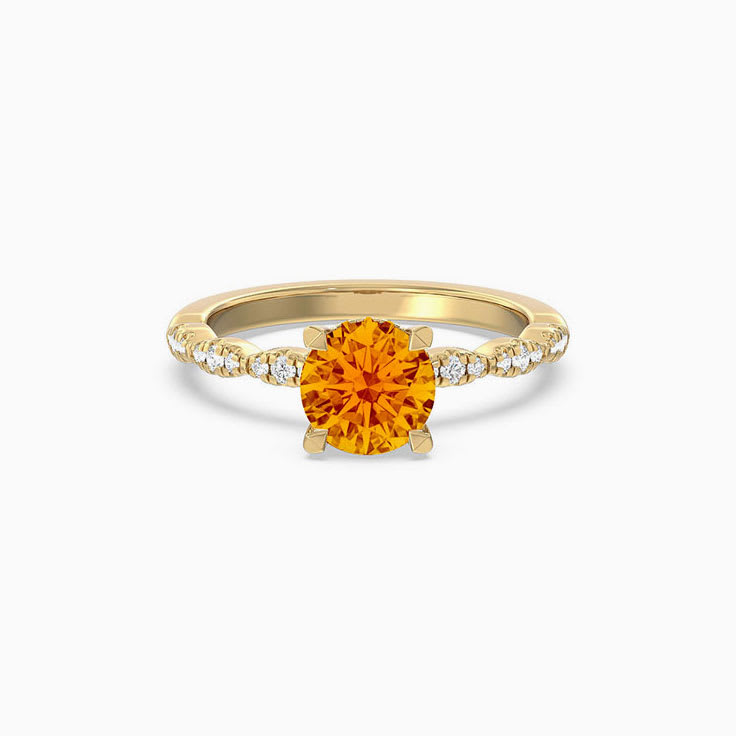 Orange Zircon Vintage ring
