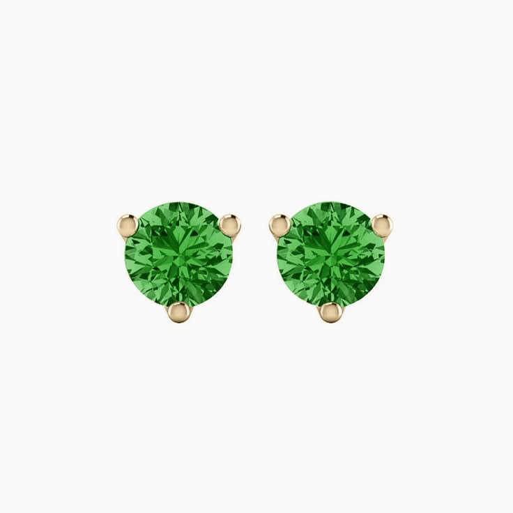 Tsavorite diamond earrings stud