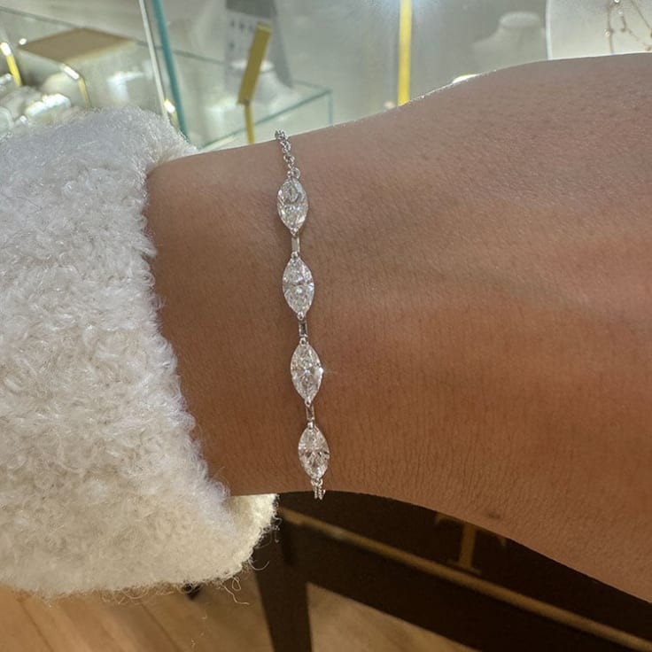 Lab marquise bracelet