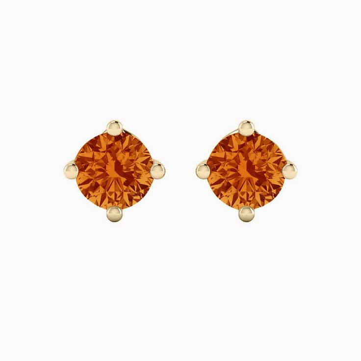 Spessartite grown diamond studs