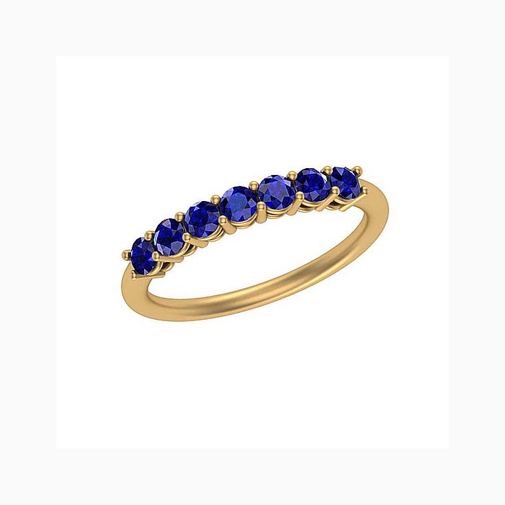 Gemstone Band With Blue Sapphire