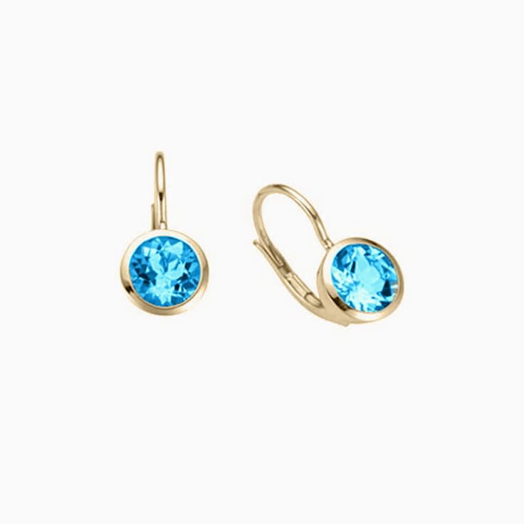 swiss blue topaz Earring