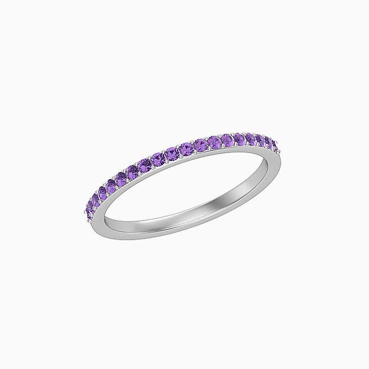Amethyst Wedding Band 1