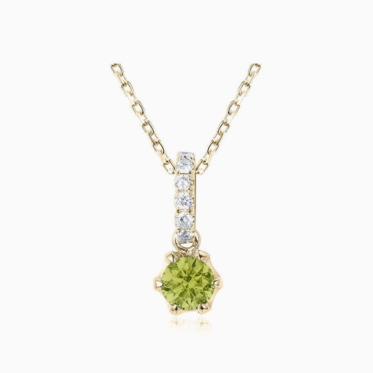 Tourmaline 25 Points Diamond Pendant