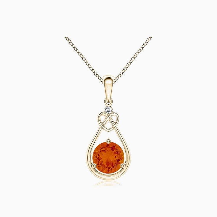 Drop Set Spessartite Pendant