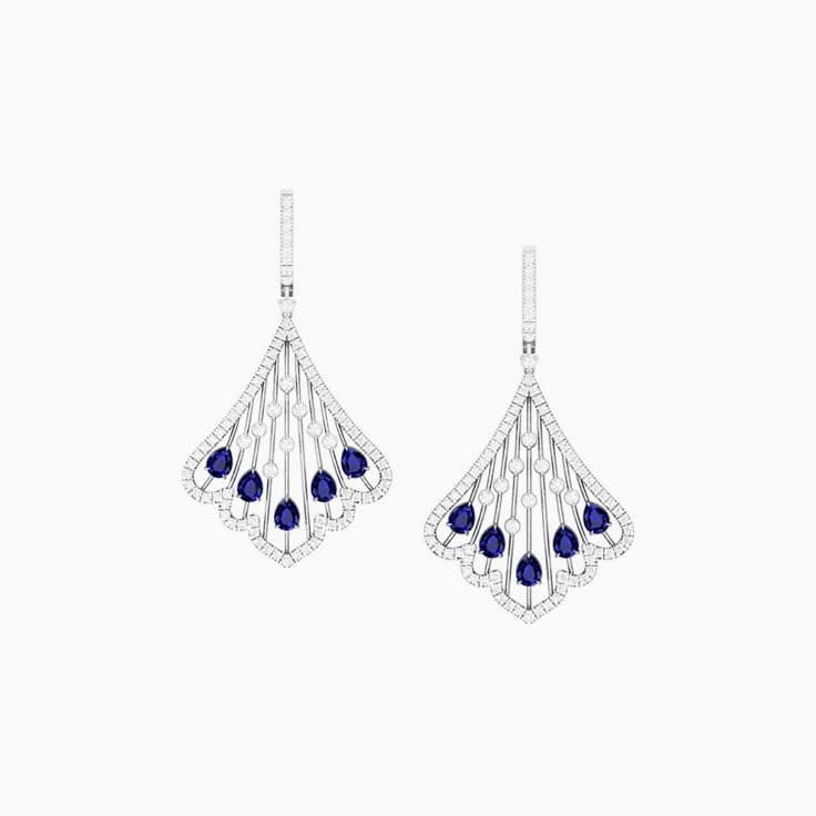 Sapphire Wing Earrings