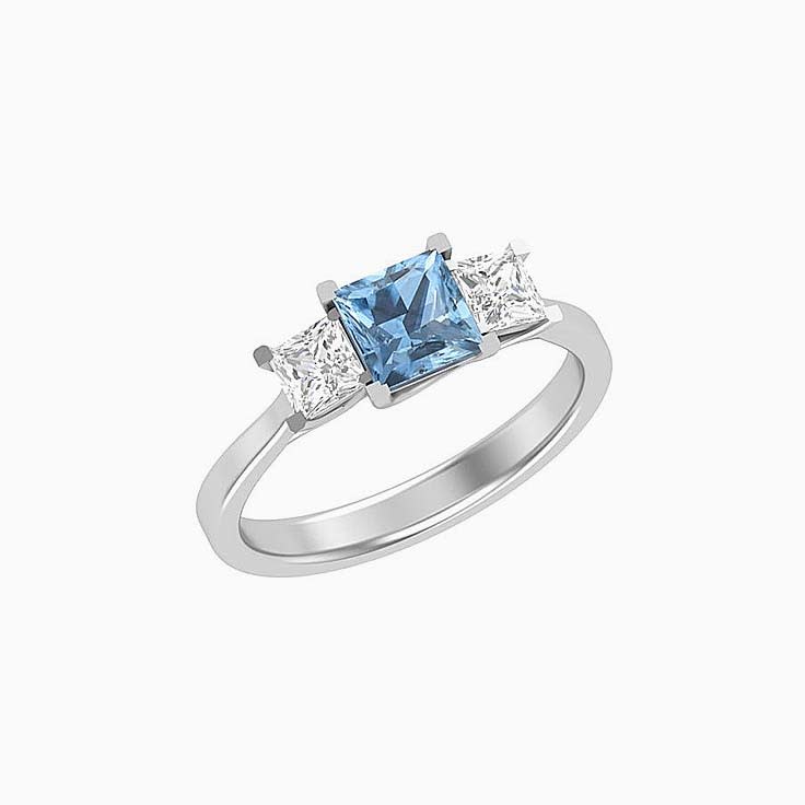 Aquamarine Trilogy Ring