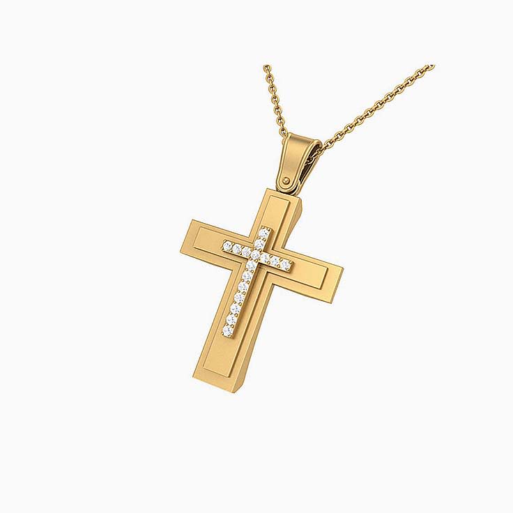 Cross with Diamonds