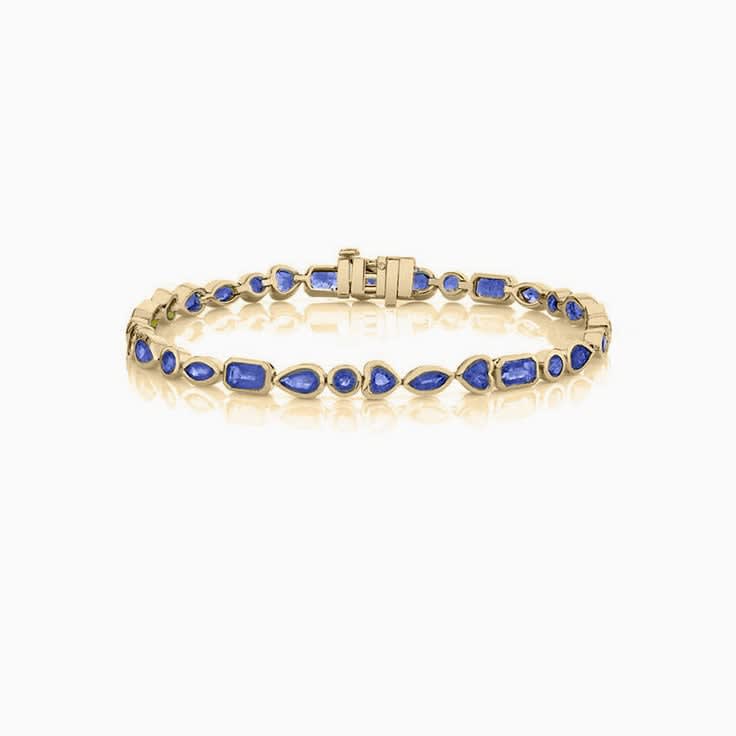Tanzanite Bezel Set Bracelet