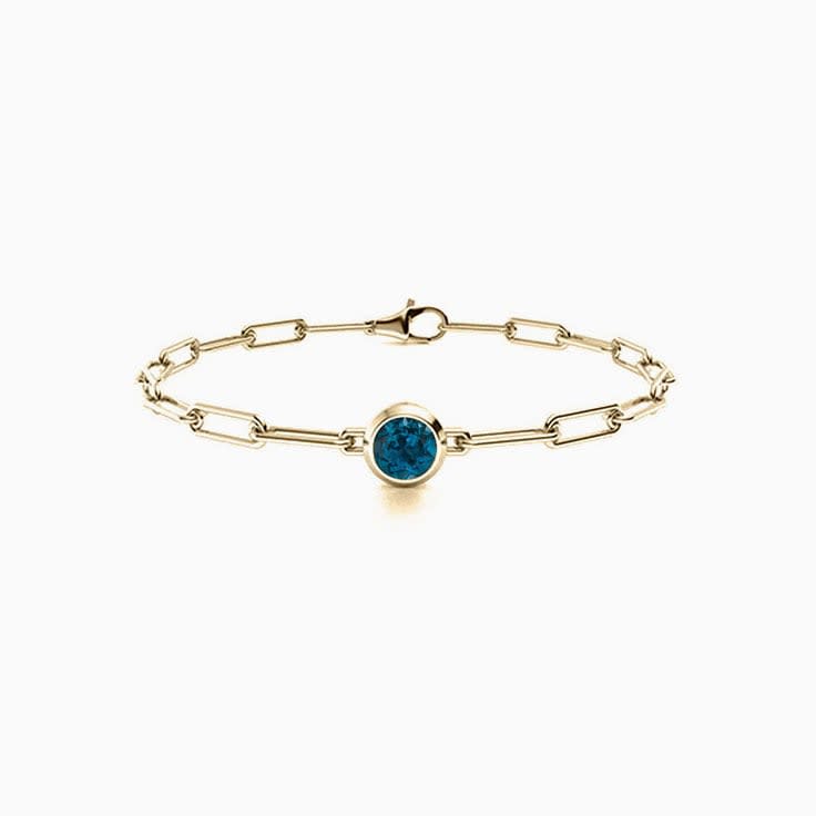 Bezel Set London Blue Topaz Bracelet