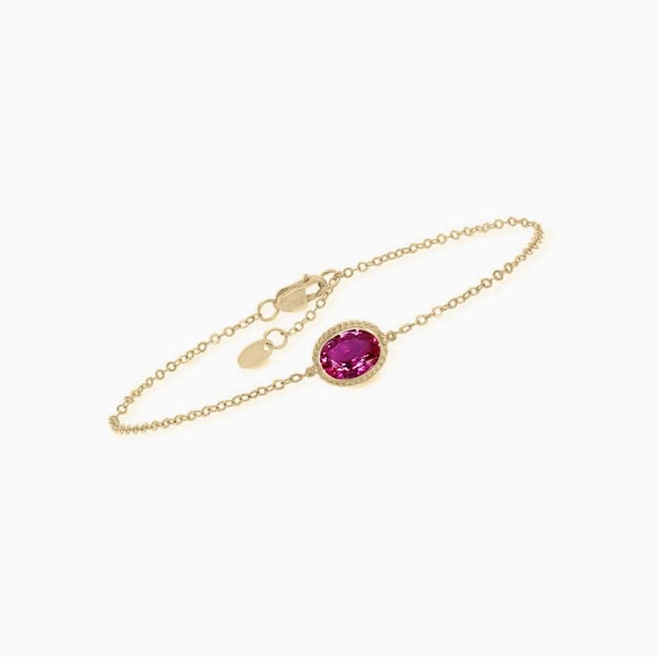 Gold Pink Sapphire Bracelets