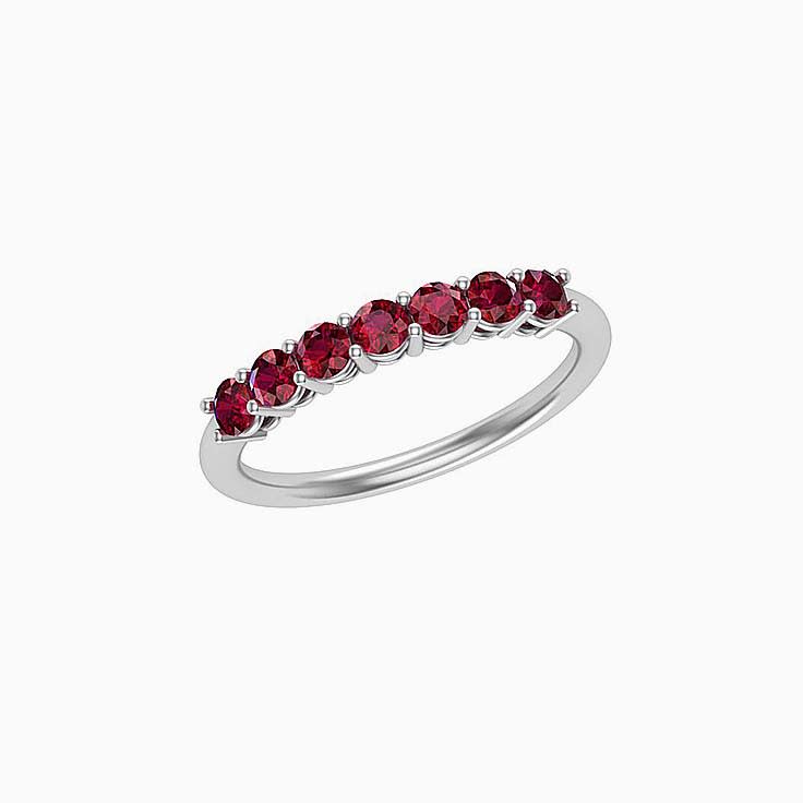 Gemstone Band With Red Ruby