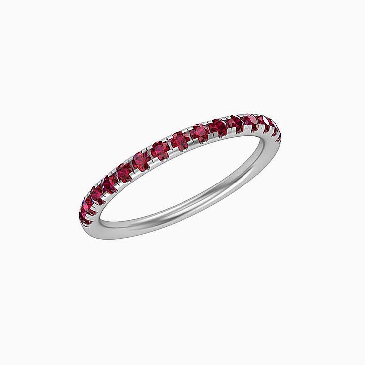 Red Ruby Wedding Band 7