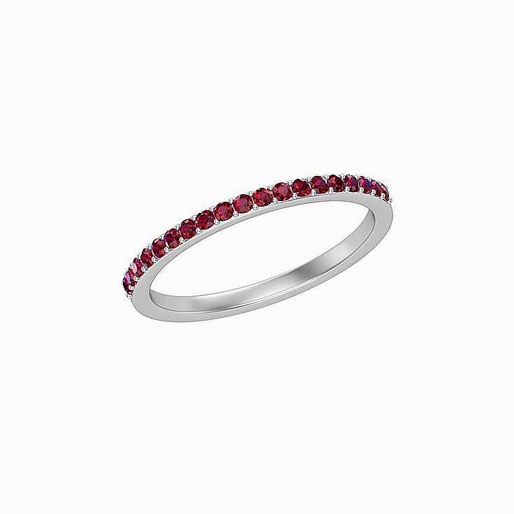 Red Ruby Wedding Band