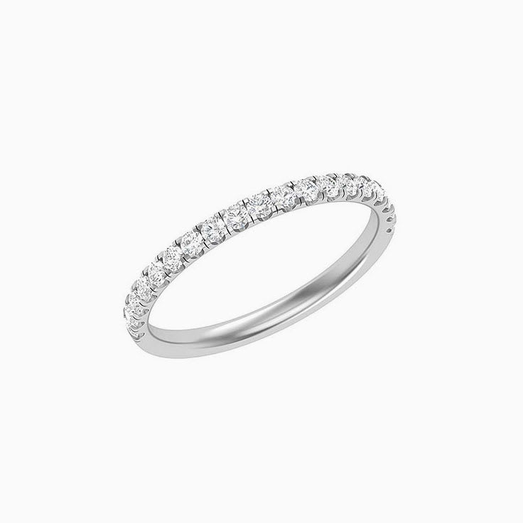 2 points Scalloped Pave Diamond Ring