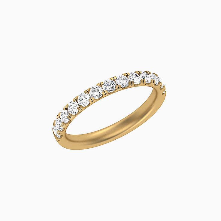 5 points Scalloped Pave Diamond Ring