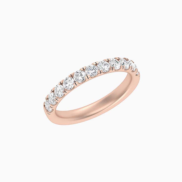 7 points Scalloped Pave Diamond Ring
