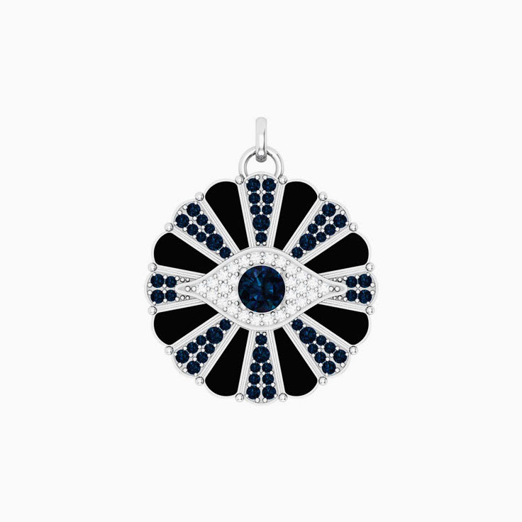 Evil Eye Natural Sapphire & Diamonds