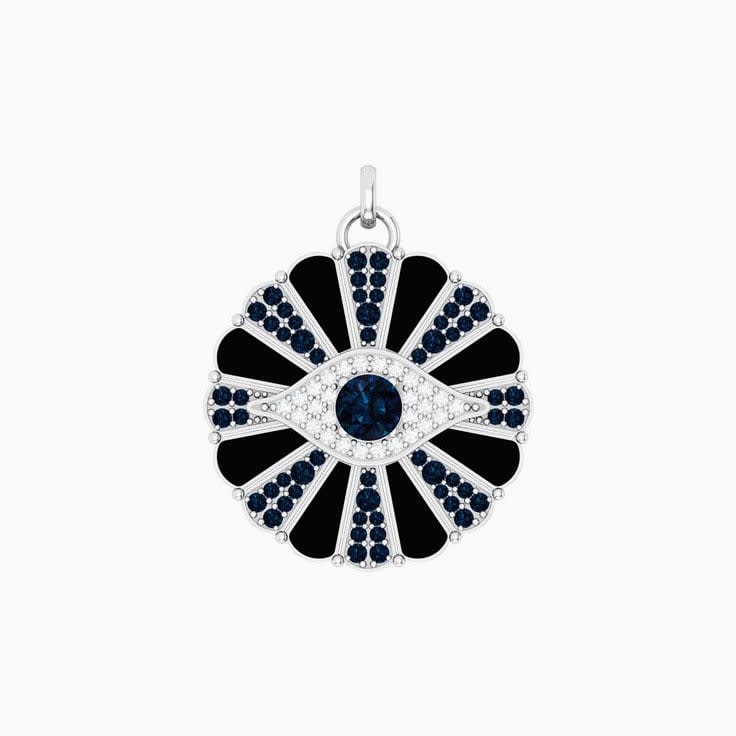Evil Eye Natural Sapphire and Diamonds