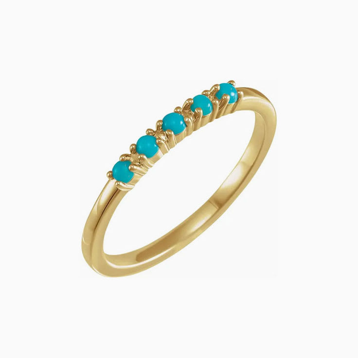 Turquoise Cabochon Stackable Ring