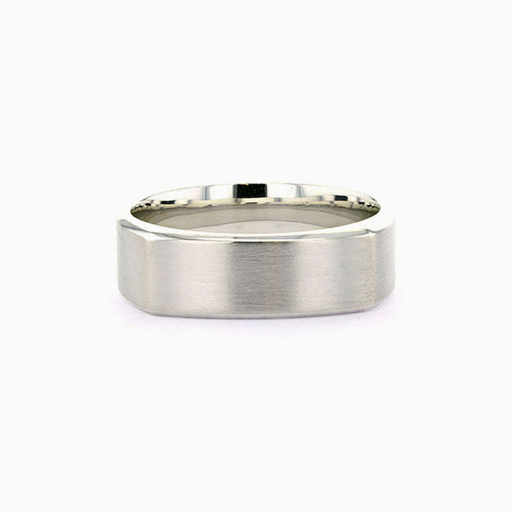 Mens rectangle signet ring