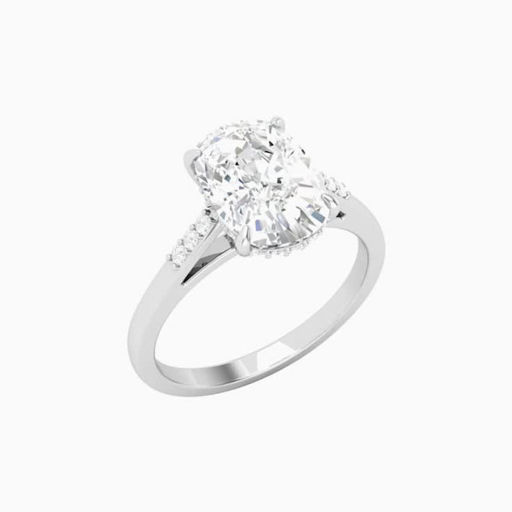 Lab grown 3ct Elongated cushion cut