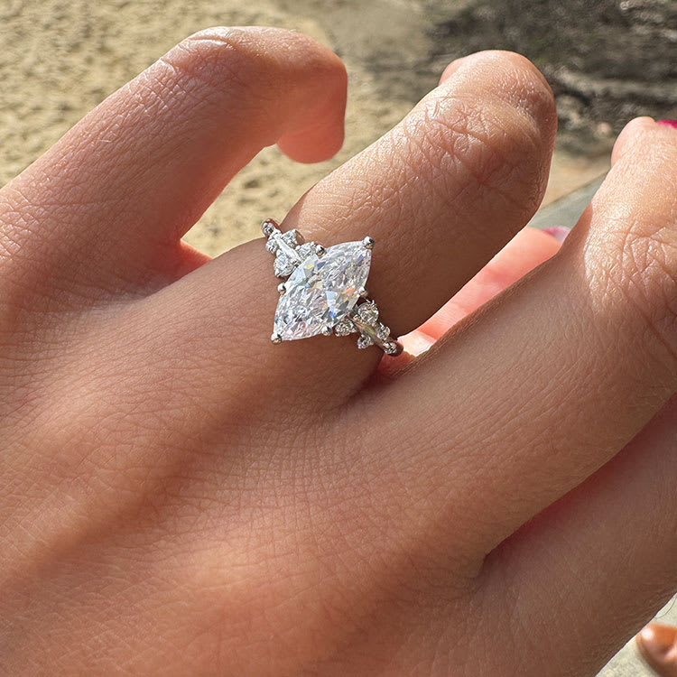 3 Carat Lab Marquise Diamond ring