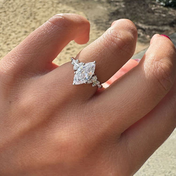3 Carat Lab Marquise Diamond ring